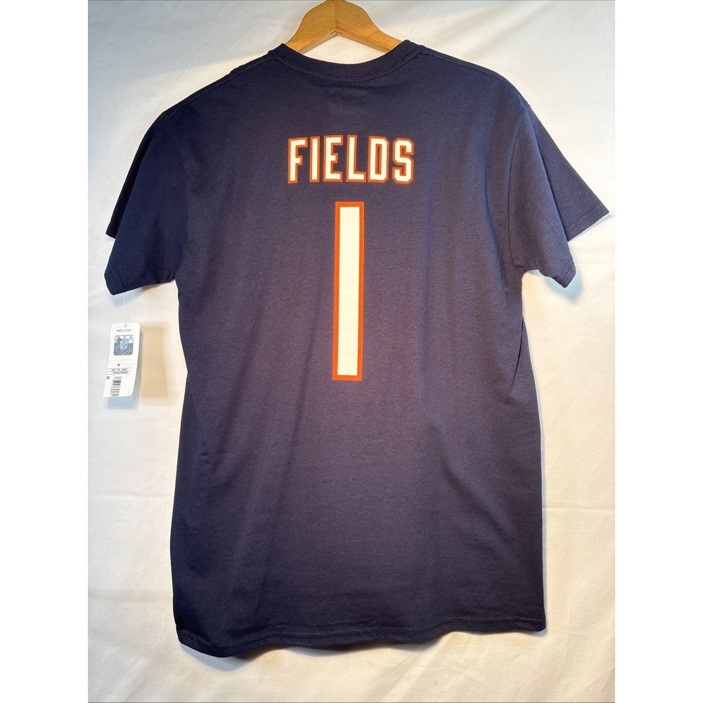 NWT NFL Team Apparel Chicago Bears Justin Fields Men T-Shirt, Size Medium , Blue - Picture 3 of 9
